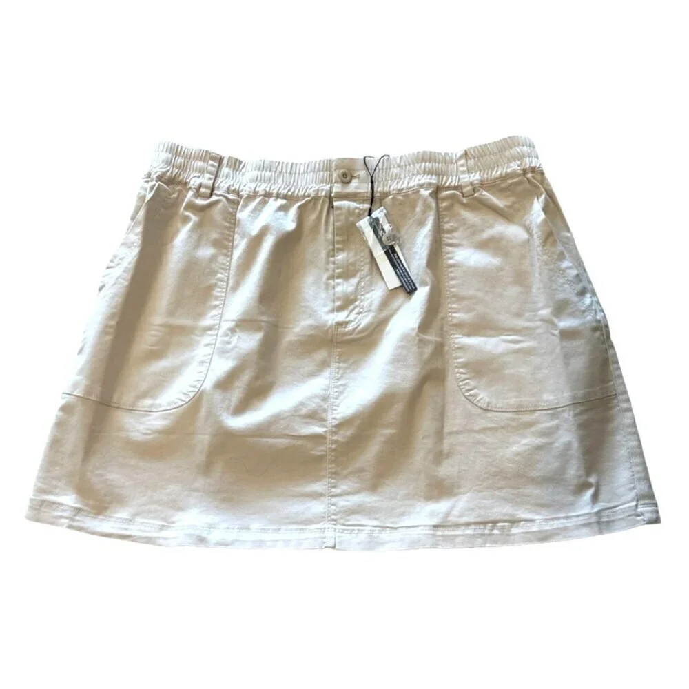 Michael Stars Women's Monroe Stretch Twill Mini Skirt Pockets Size 1X NWT
